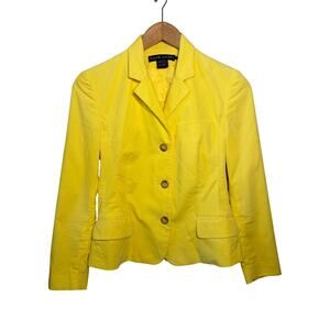 Ralph Lauren Blue Label Blazer Canary Yellow Pinwhale Corduroy Button Preppy 6